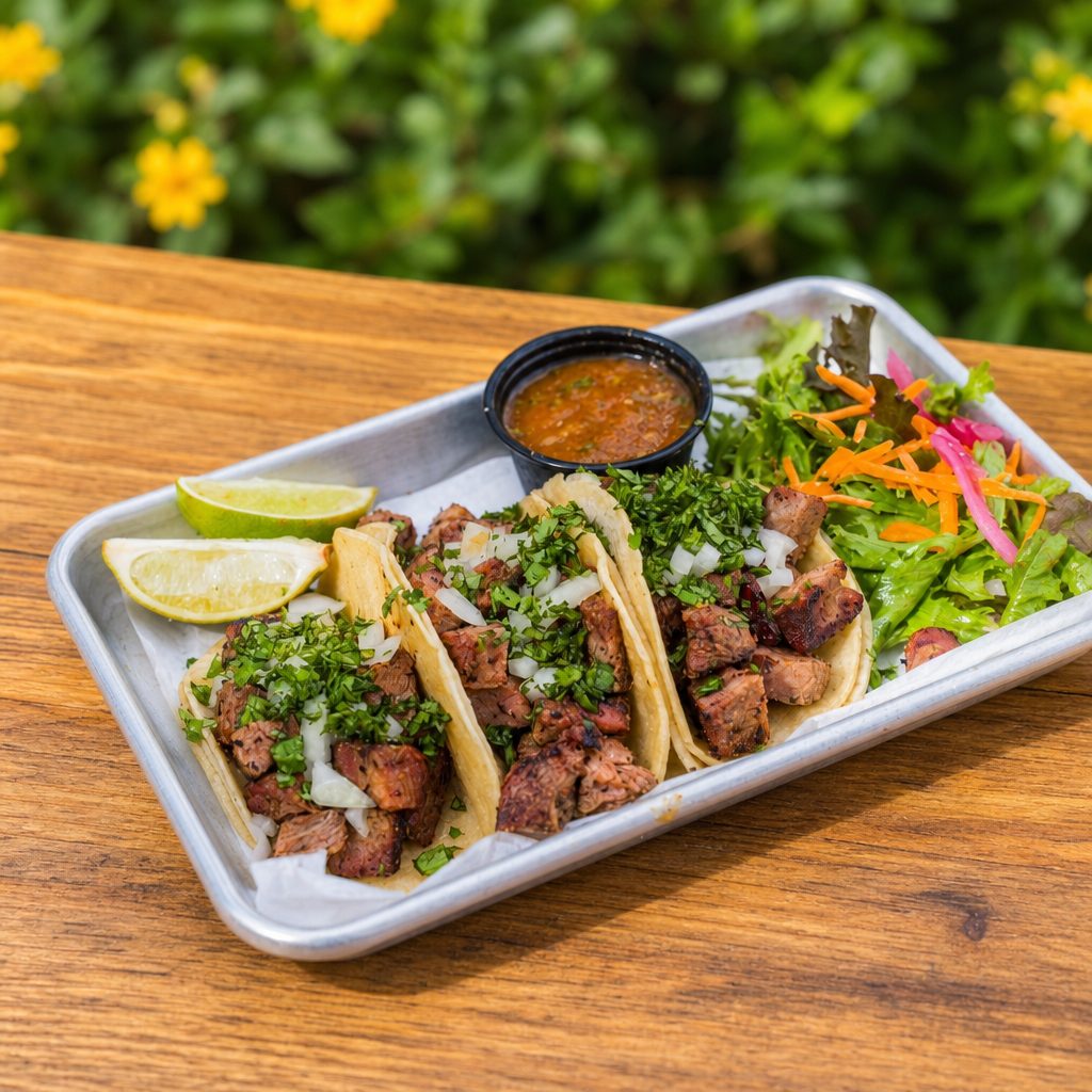 TRI TIP TACOS.