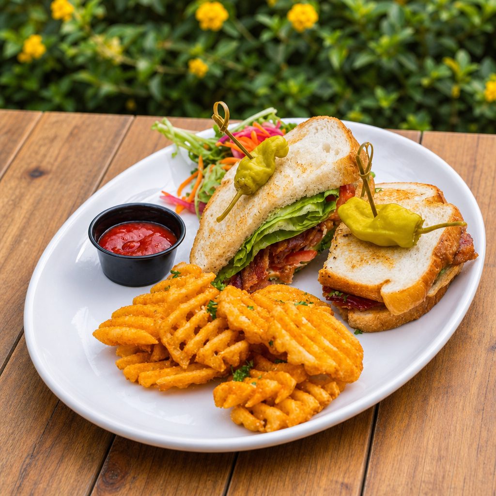 BLT AVOCADO SANDWICH.
